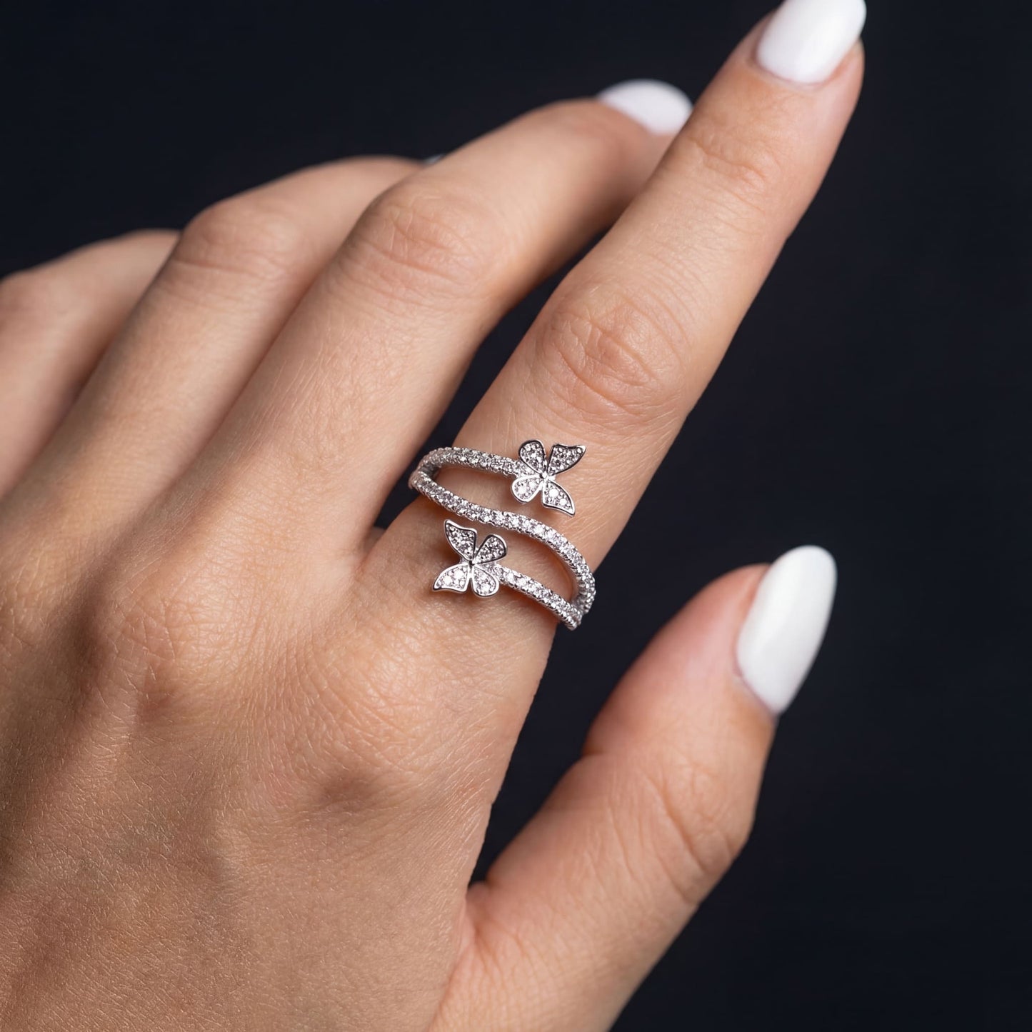 ICED OUT "DOUBLE BUTTERFLY V2" RING - ICERAIN JEWELRY