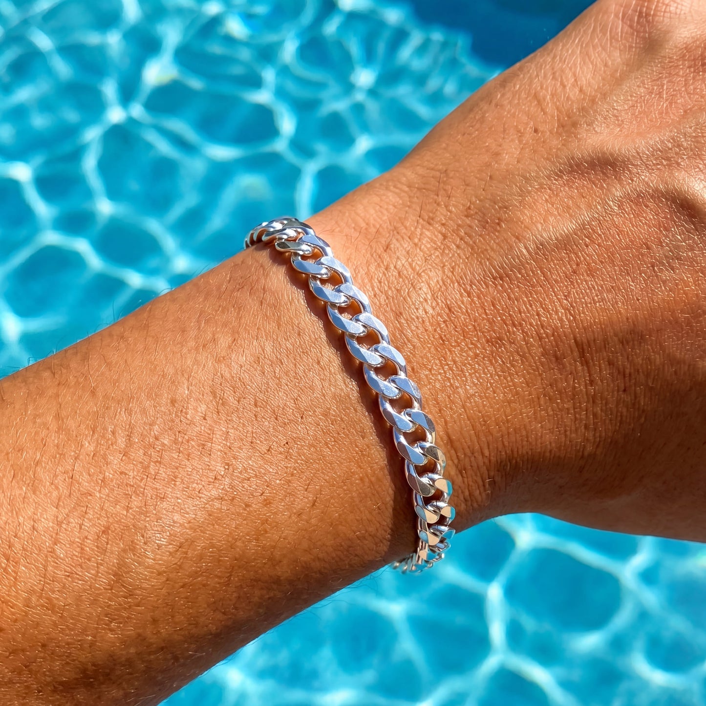 SALE | 925S SILVER 7MM 20CM "CUBAN" ARMBAND [PREMIUM VERSION] - ICERAIN JEWELRY