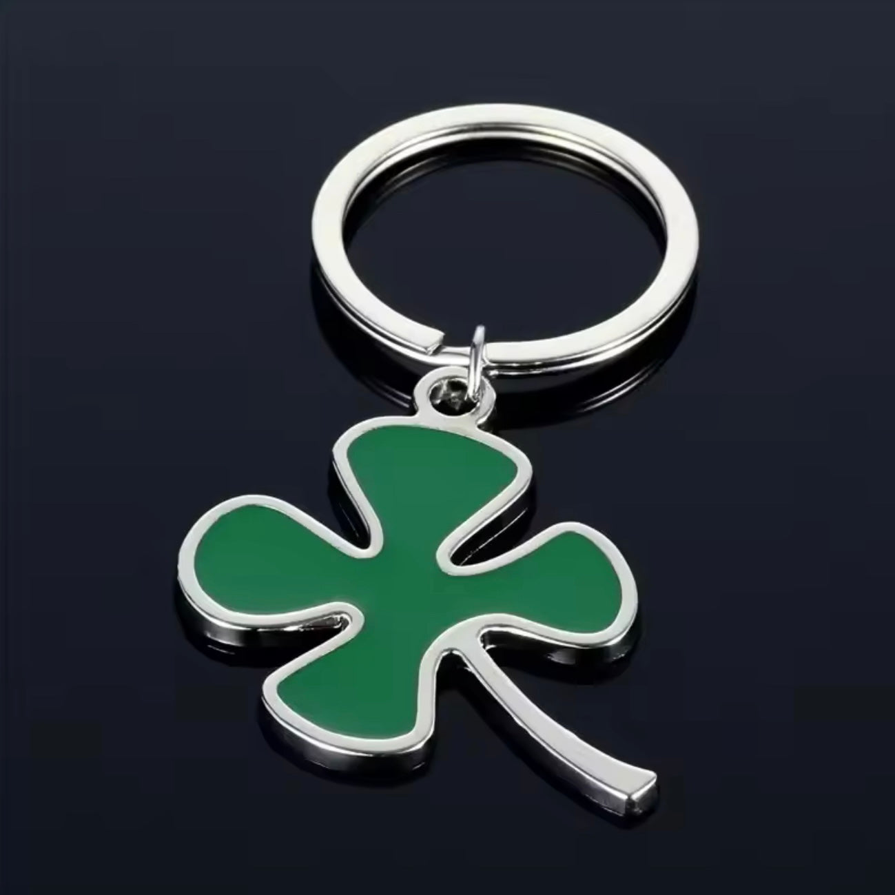 EDELSTAHL "LUCKY CLOVER FOUR" SCHLÜSSELANHÄNGER - ICERAIN JEWELRY