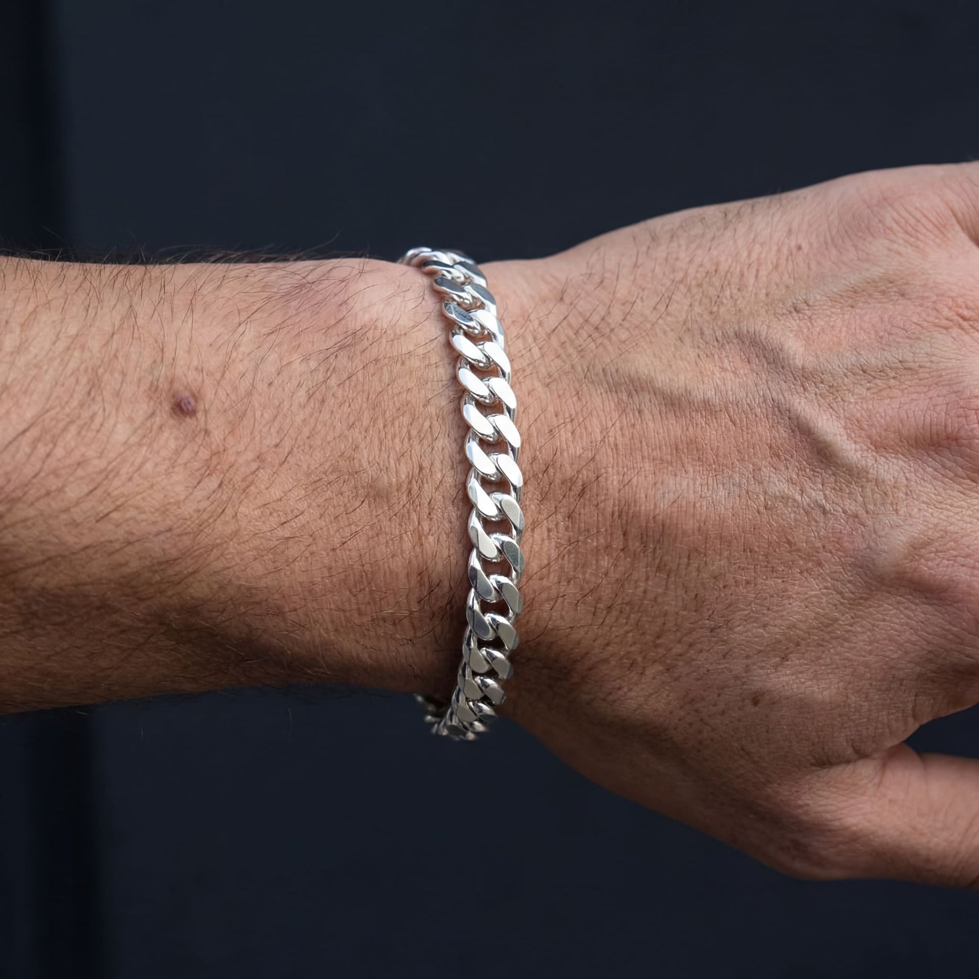 925S SILVER "CUBAN" ARMBAND [PREMIUM VERSION] - ICERAIN JEWELRY