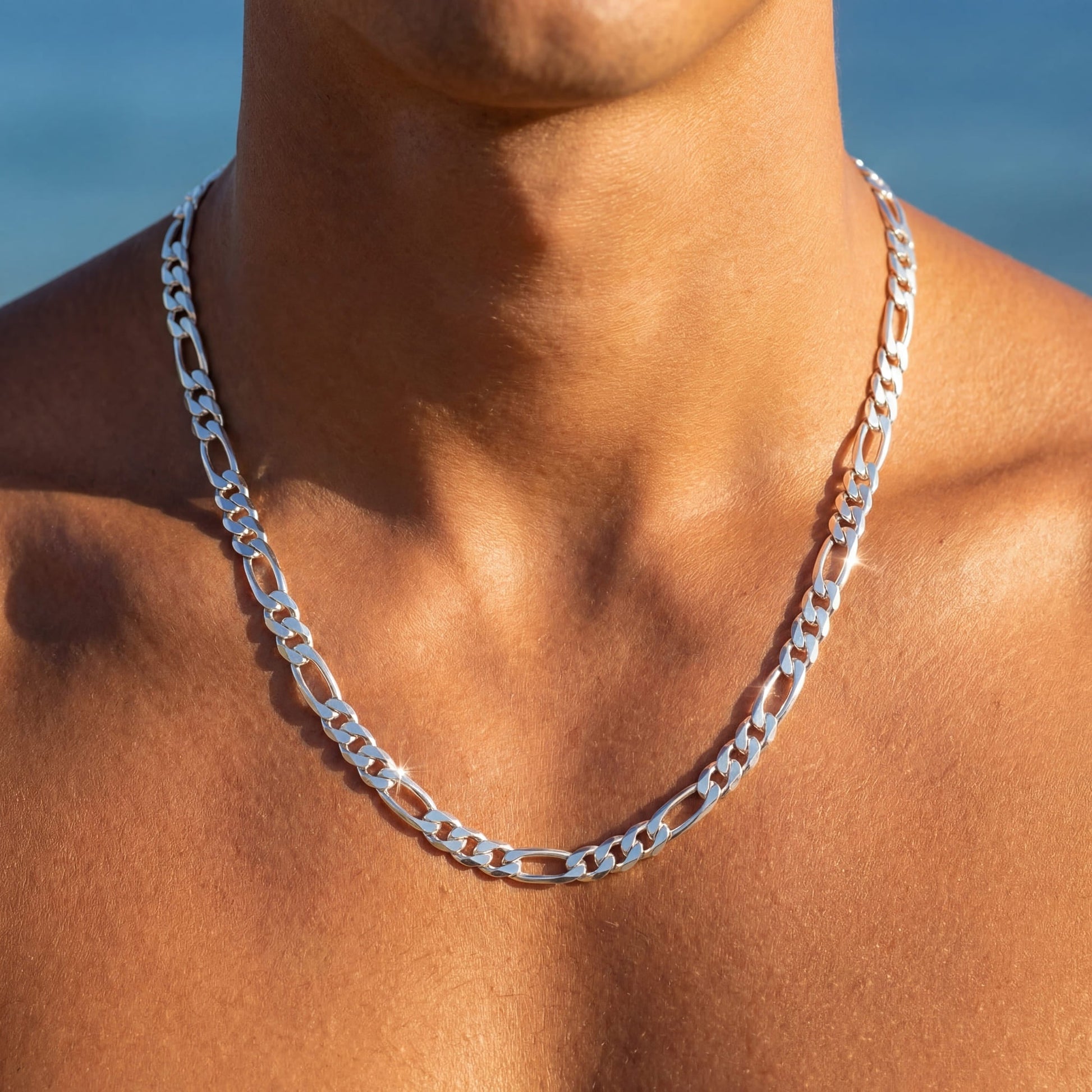SALE | 925S SILVER 3,3MM 55CM "FIGARO" KETTE [PREMIUM VERSION] - ICERAIN JEWELRY