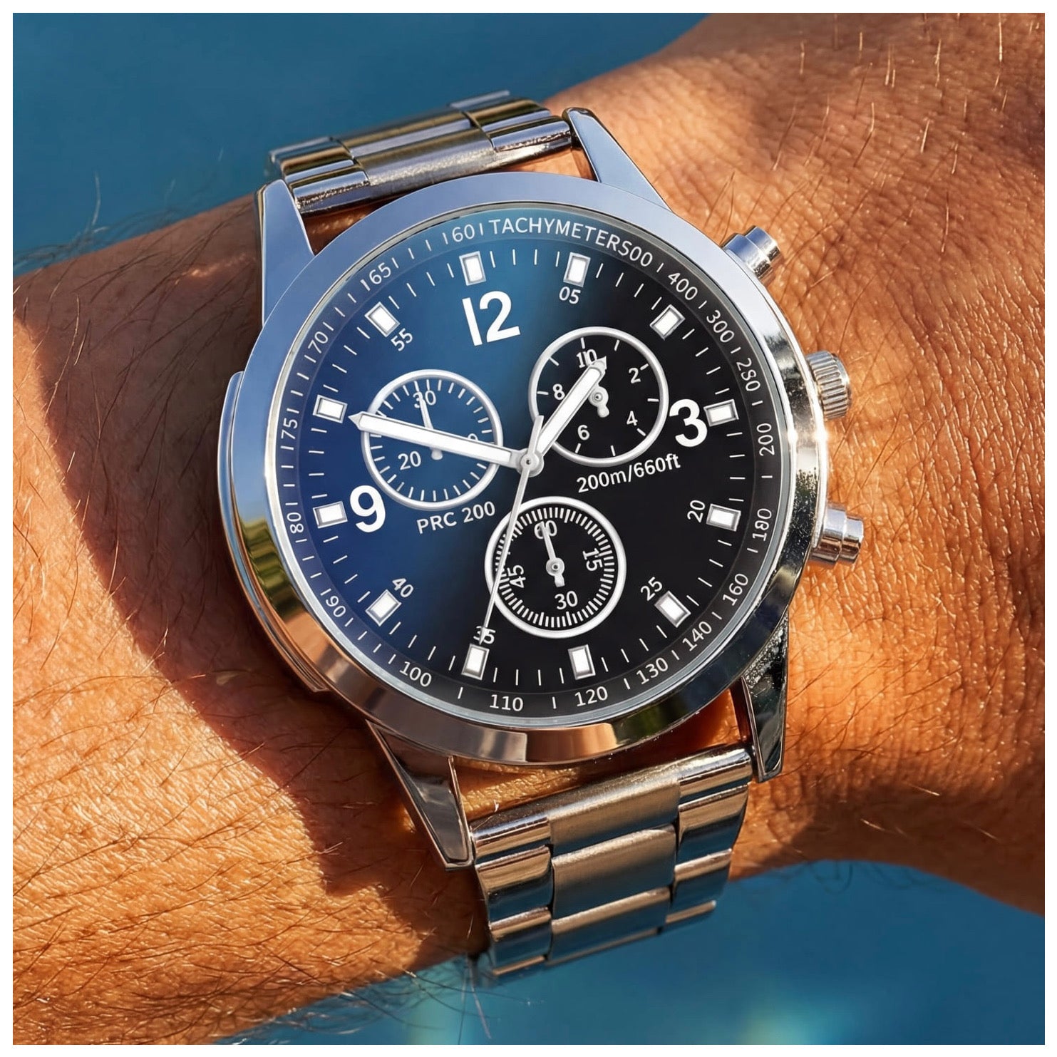 EDELSTAHL "BEDIGARL" UHR - ICERAIN JEWELRY