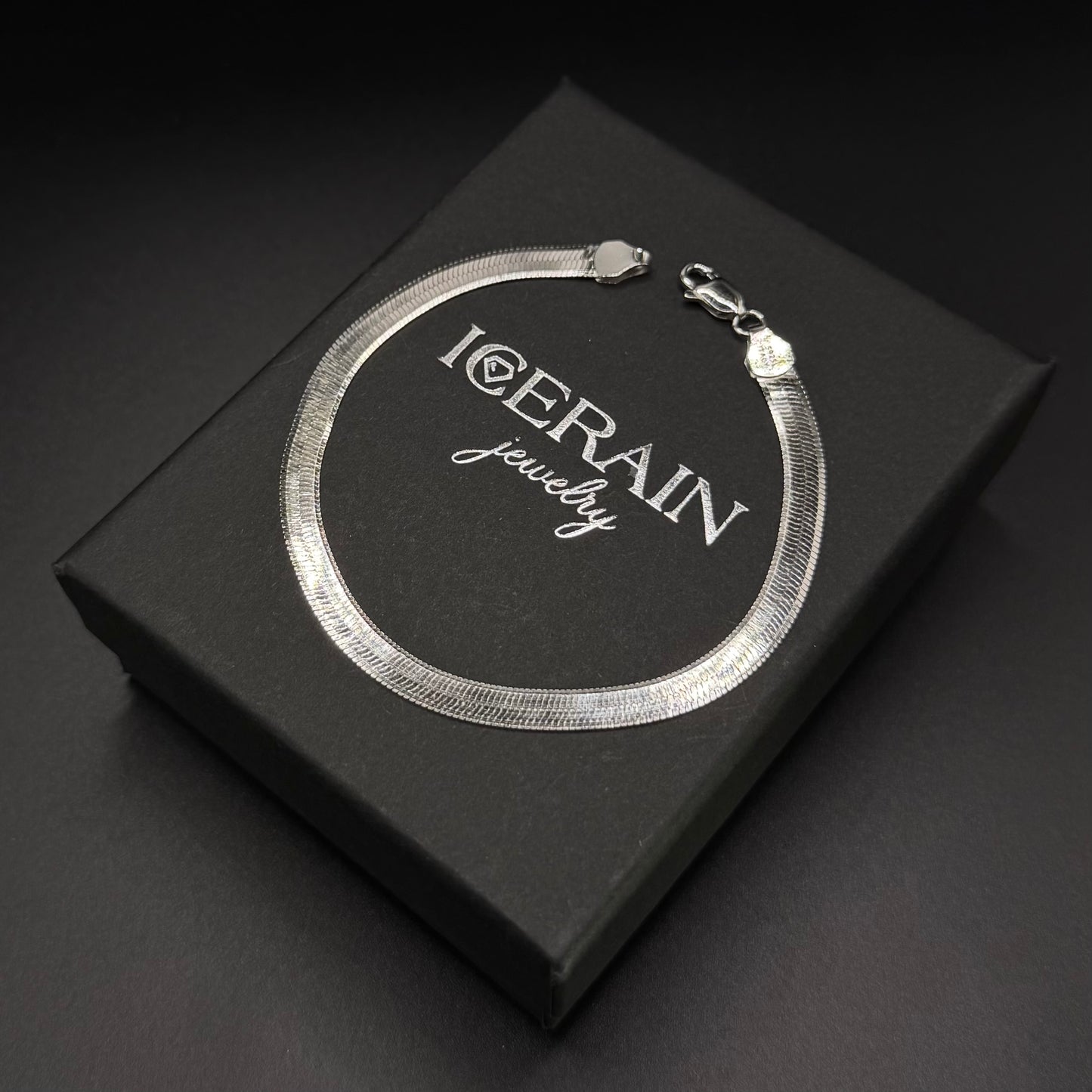 925S SILVER "HERRINGBONE" ARMBAND - ICERAIN JEWELRY