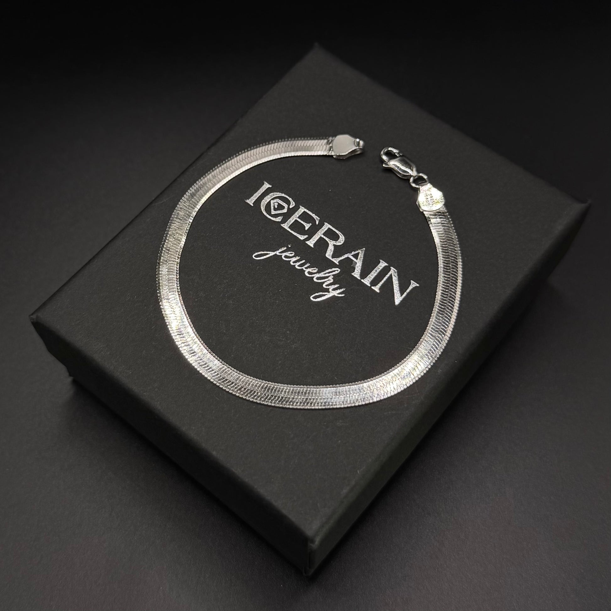 925S SILVER "HERRINGBONE" ARMBAND - ICERAIN JEWELRY