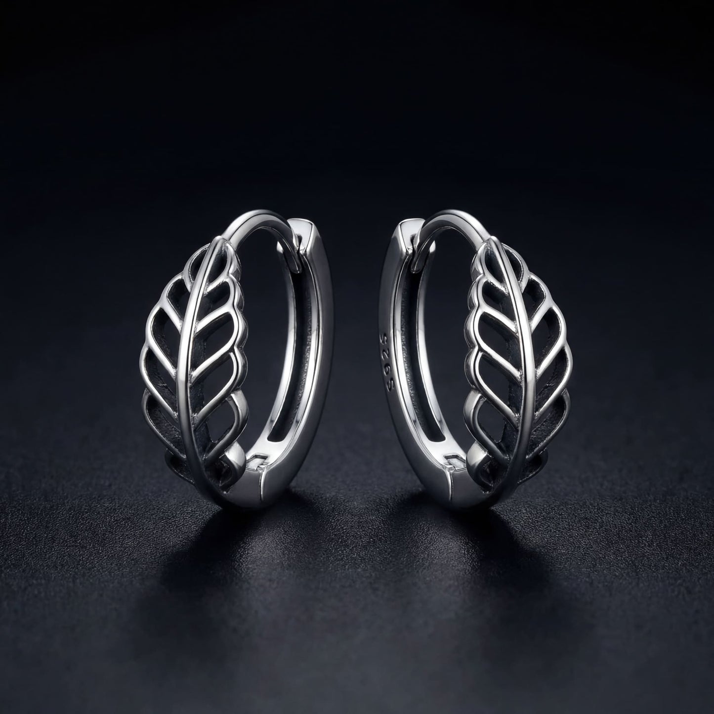 925S SILVER "LEAF" OHRRINGE - ICERAIN JEWELRY