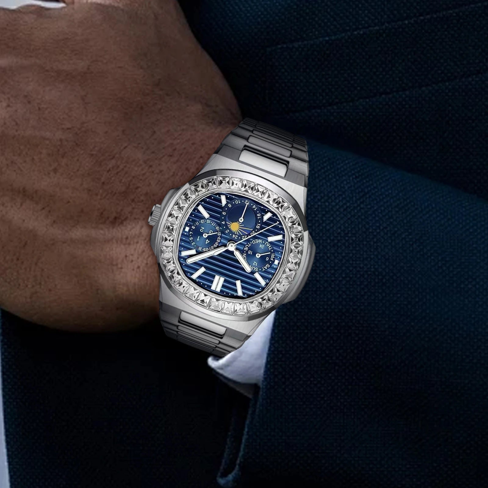 EDELSTAHL AUTOMATIK 40MM "OLD MONEY" UHR - ICERAIN JEWELRY