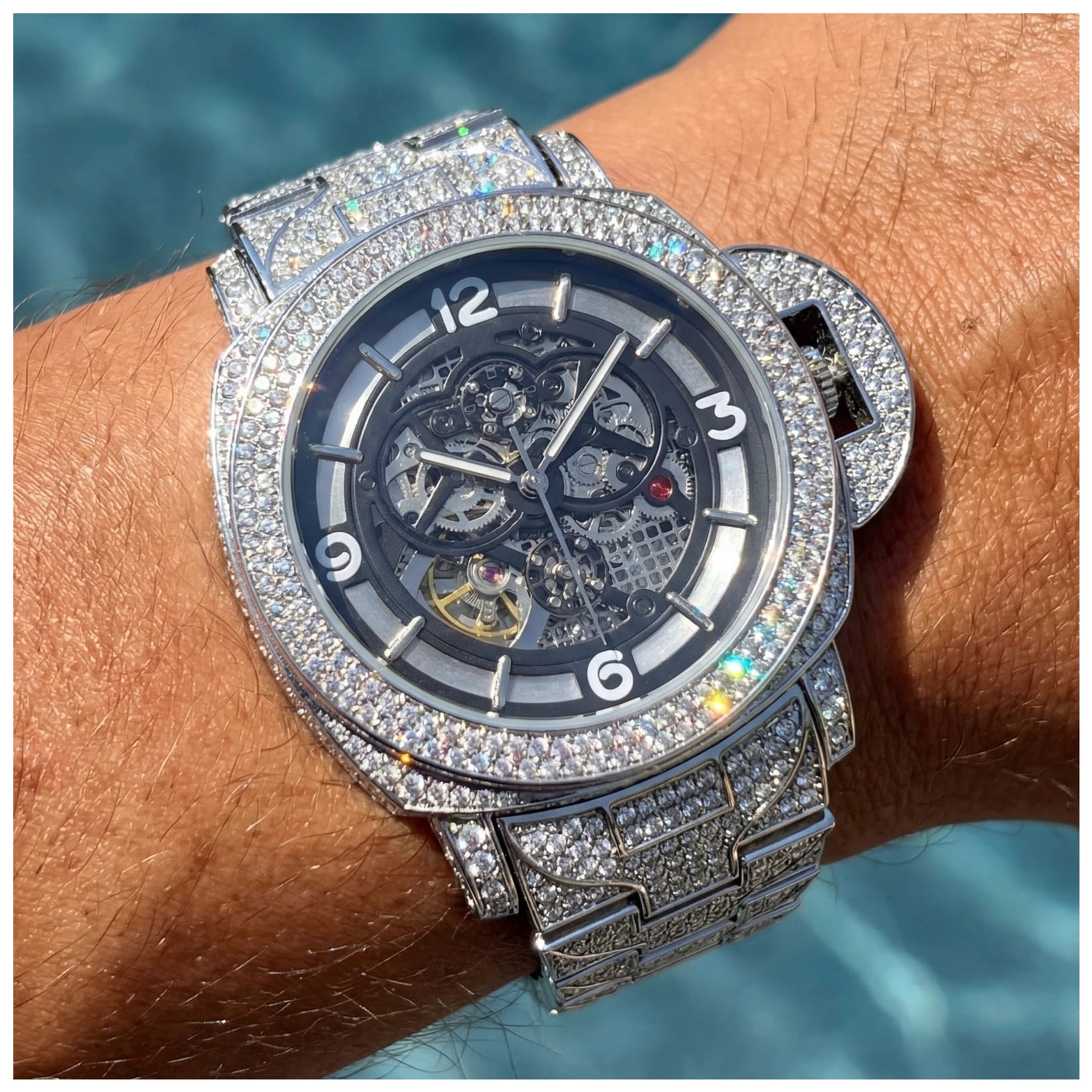 ICED OUT AUTOMATIK "SCHELETRO V4" UHR - ICERAIN JEWELRY