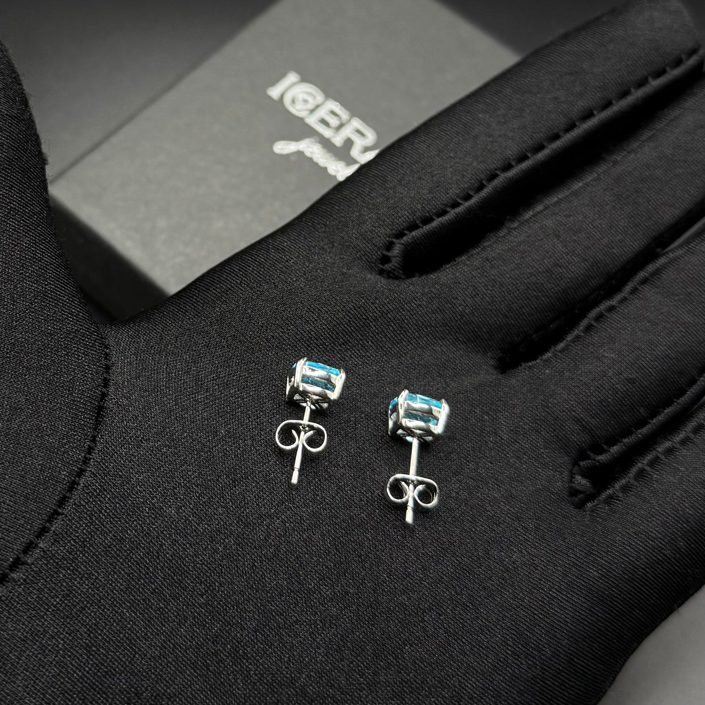 ICED OUT "SKYBLUE VERSAILLE" OHRRINGE - ICERAIN JEWELRY