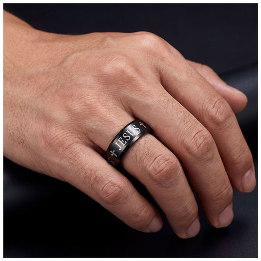 EDELSTAHL "JESUS" RING - ICERAIN JEWELRY