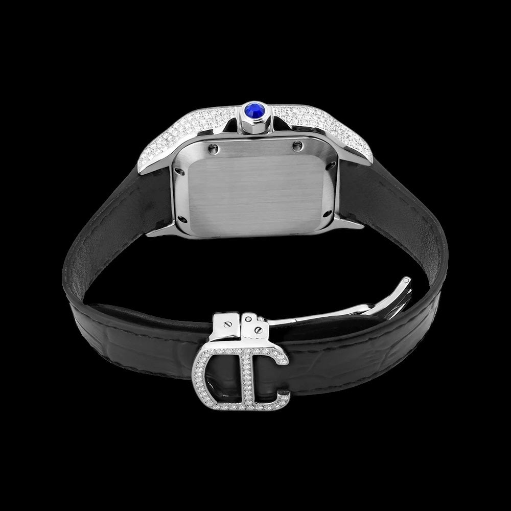 ICED OUT 40MM MOISSANITE "BLACK ROMA PIAZZA" UHR - ICERAIN JEWELRY