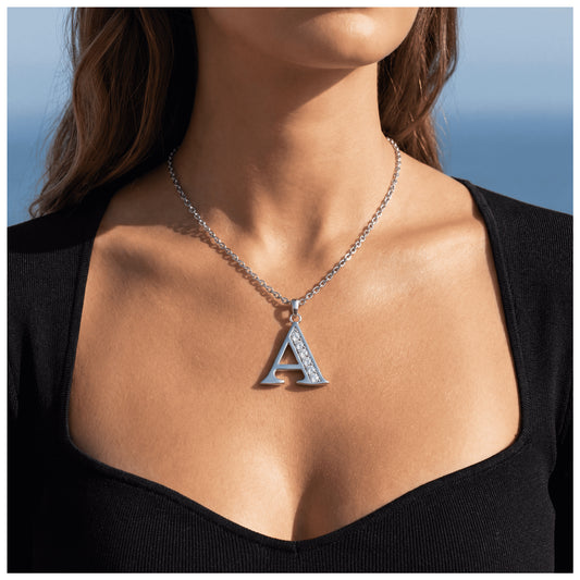 PERSONALISIERTE ICED OUT ANFANGSBUCHSTABEN "STAMP" KETTE - ICERAIN JEWELRY