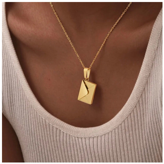 PERSONALISIERTE EDELSTAHL "ENVELOP" KETTE