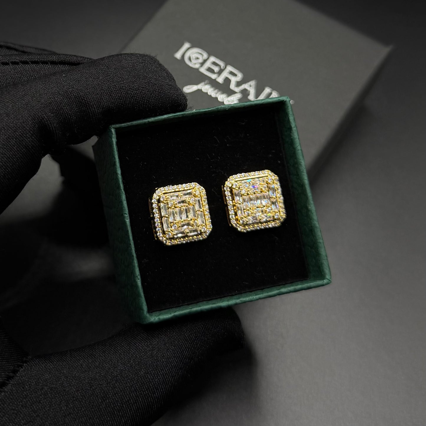 ICED OUT "GOLD PHANTASTICO" OHRRINGE - ICERAIN JEWELRY