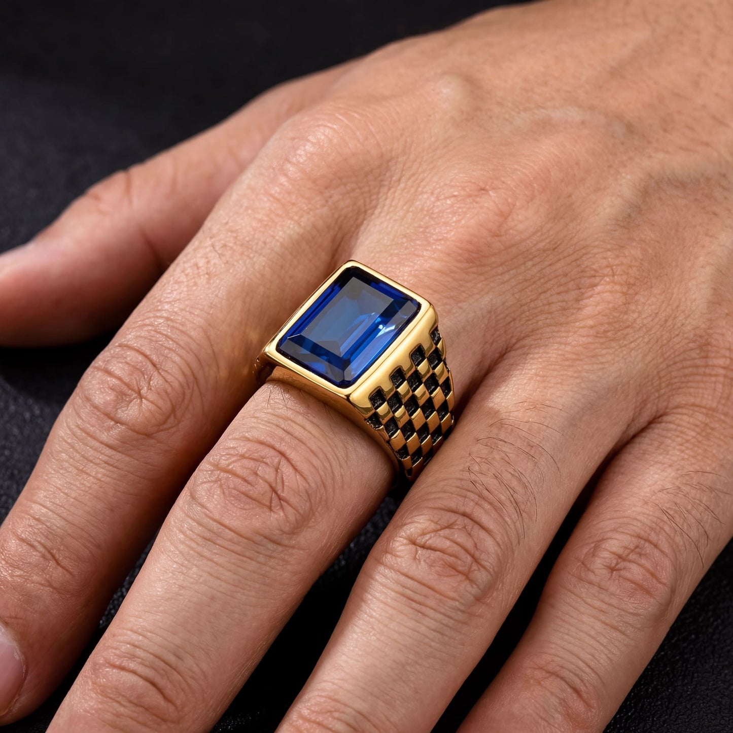 EDELSTAHL "INLAID" RING - ICERAIN JEWELRY