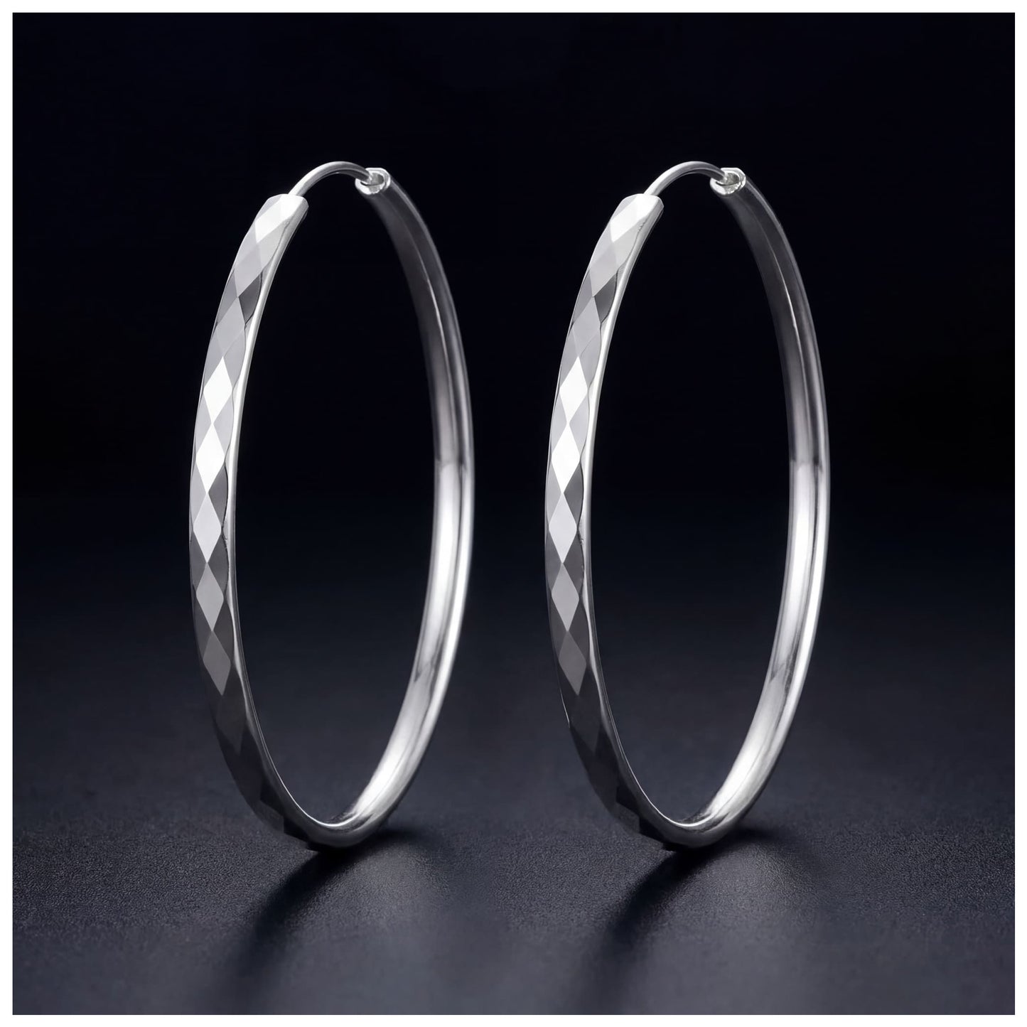 925S SILVER "HOOP V2" OHRRINGE - ICERAIN JEWELRY