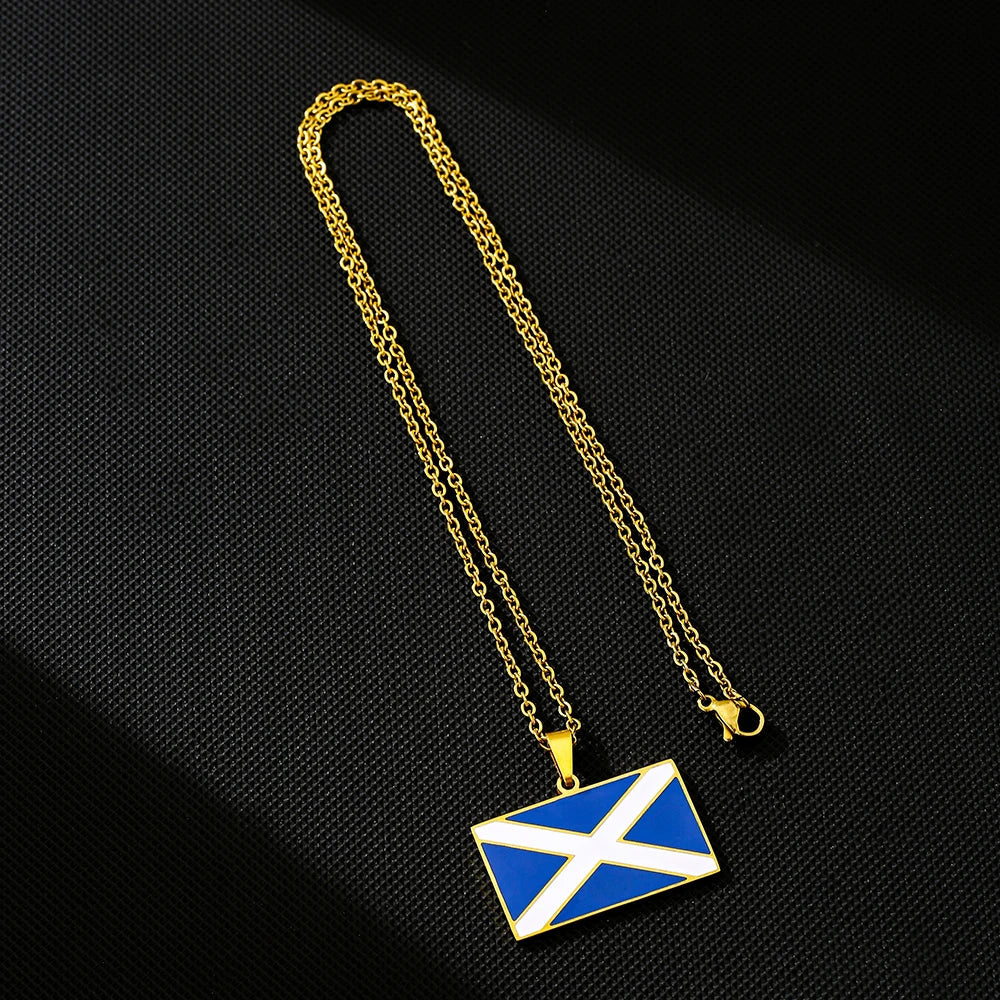 EDELSTAHL "SCOTLAND FLAG" LÄNDERKETTE - ICERAIN JEWELRY