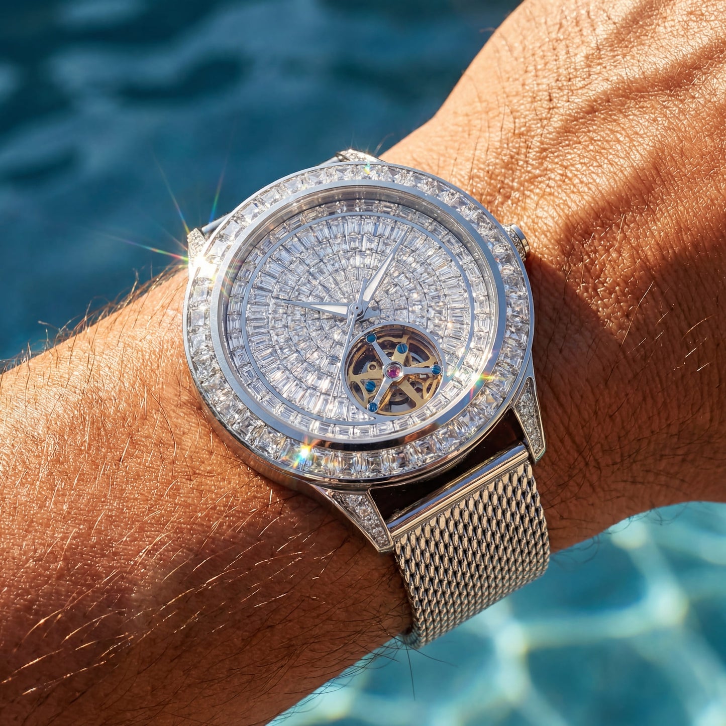ICED OUT AUTOMATIK "FACE" UHR - ICERAIN JEWELRY