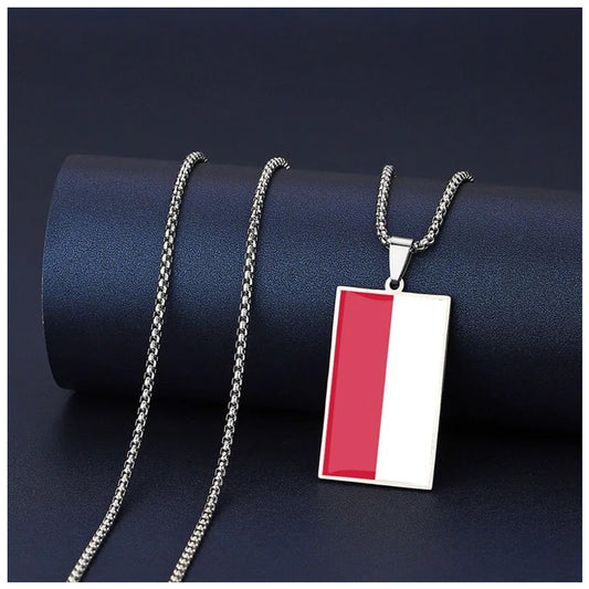 EDELSTAHL "POLAND FLAG" LÄNDERKETTE - ICERAIN JEWELRY