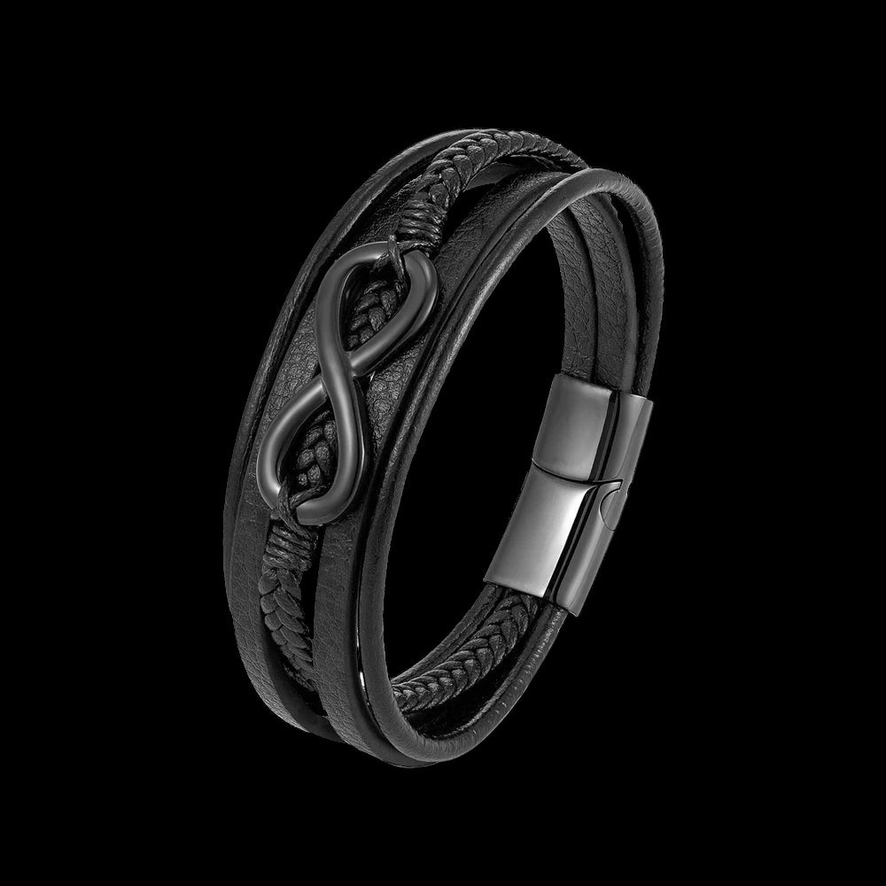 Elegante Leder "Infinity" Armbänder