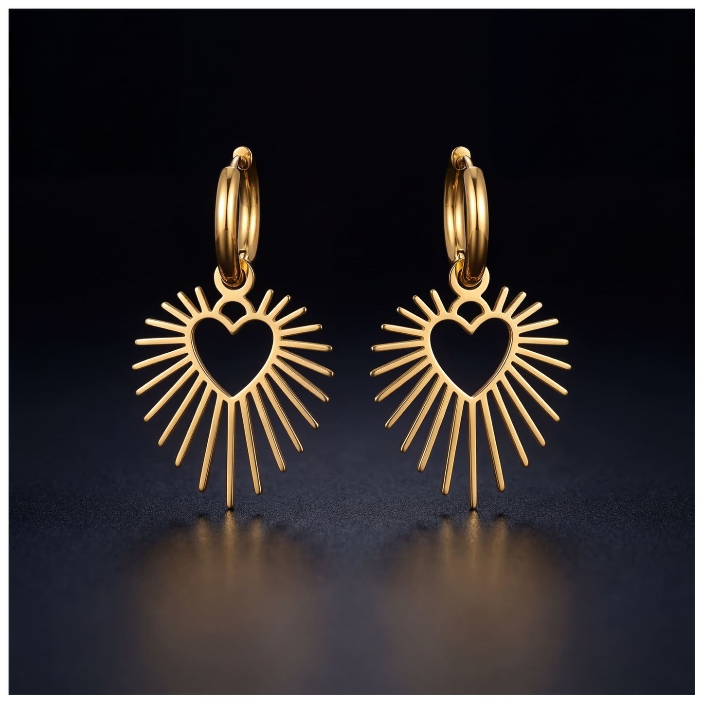 EDELSTAHL "HEART V6" OHRRINGE - ICERAIN JEWELRY