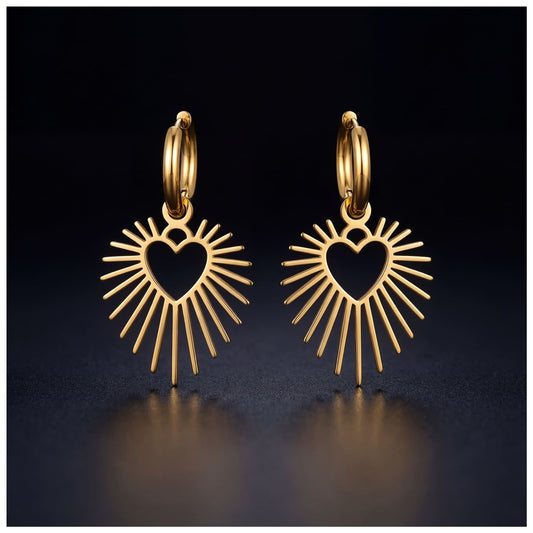 EDELSTAHL "HEART V6" OHRRINGE - ICERAIN JEWELRY