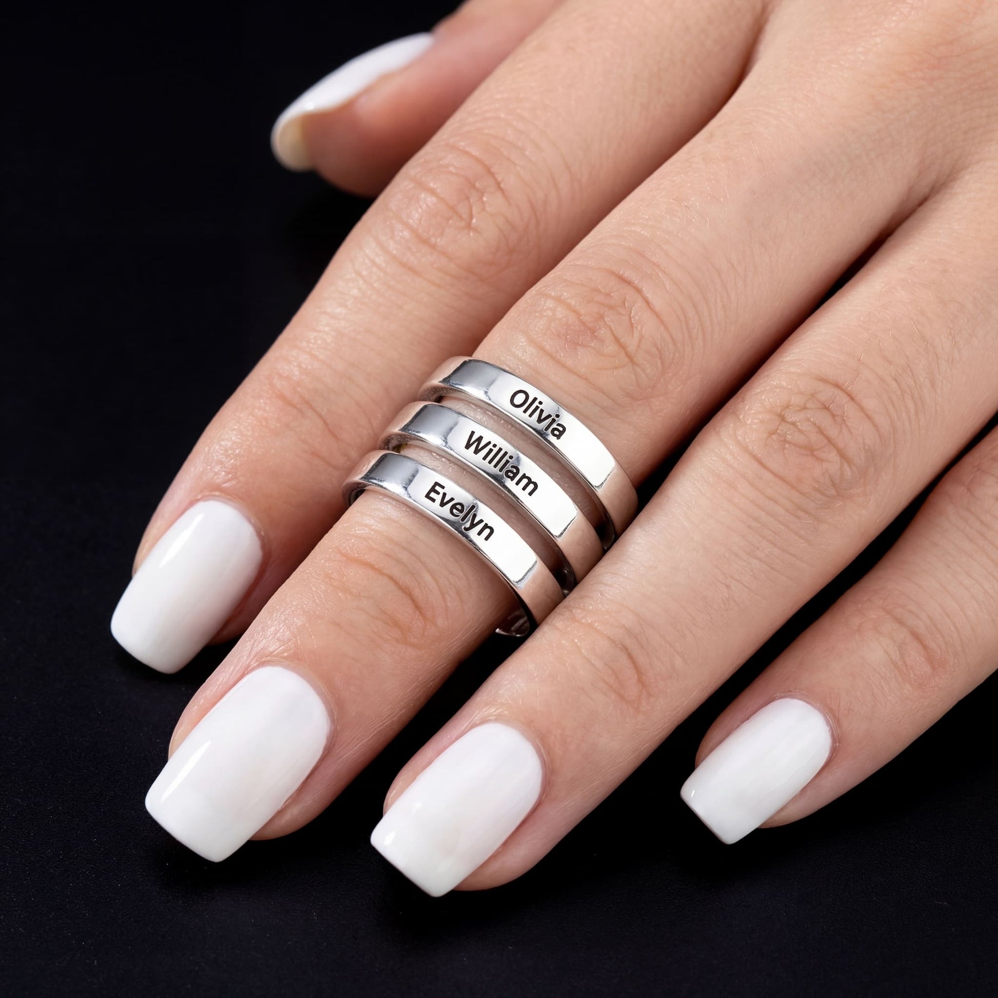 PERSONALISIERTER EDELSTAHL "PROMIZ" RING - ICERAIN JEWELRY
