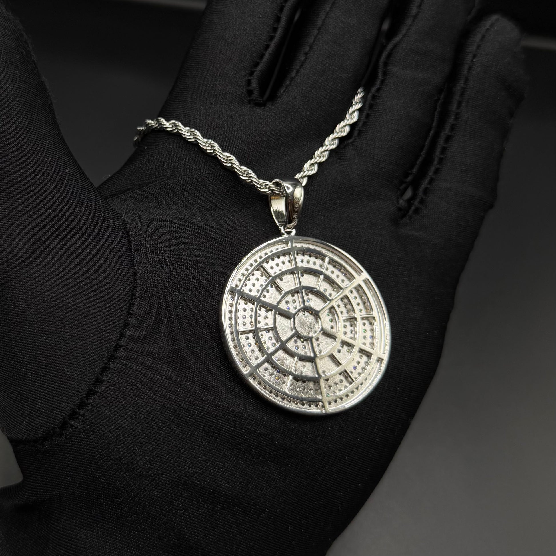 ICED OUT MOISSANITE "BITCOIN" WEISSGOLD 925S SILVER KETTE - ICERAIN JEWELRY