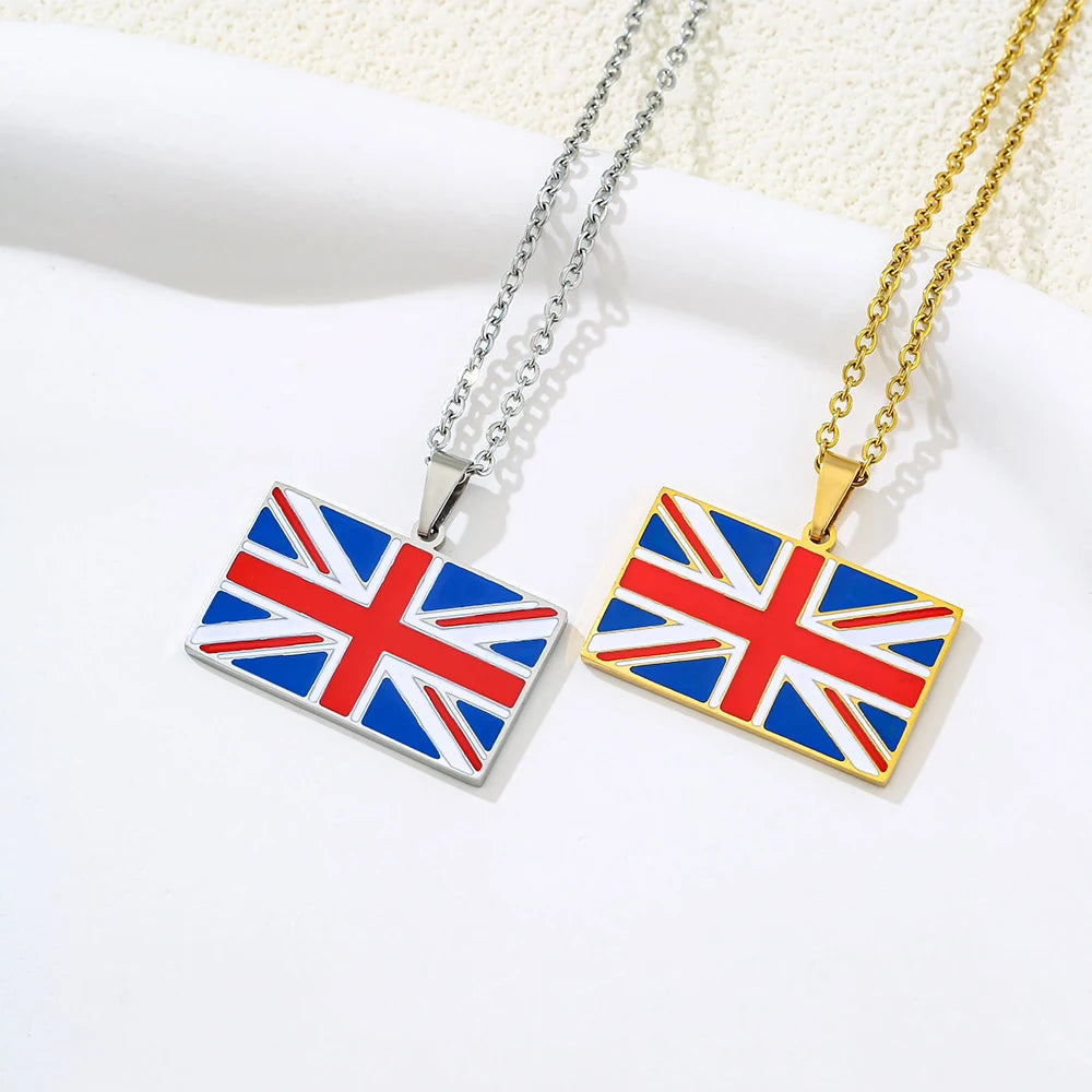 EDELSTAHL "UNITED KINGDOM FLAG" LÄNDERKETTE - ICERAIN JEWELRY