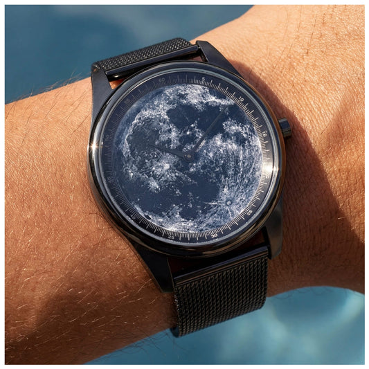 SALE | EDELSTAHL BLACK (STAHL) "MOON" UHR - ICERAIN JEWELRY