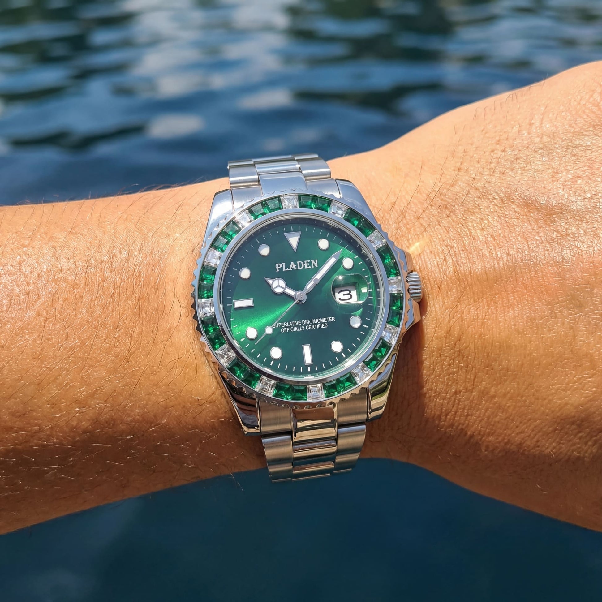EDELSTAHL "AZZURITA V2" UHR - ICERAIN JEWELRY