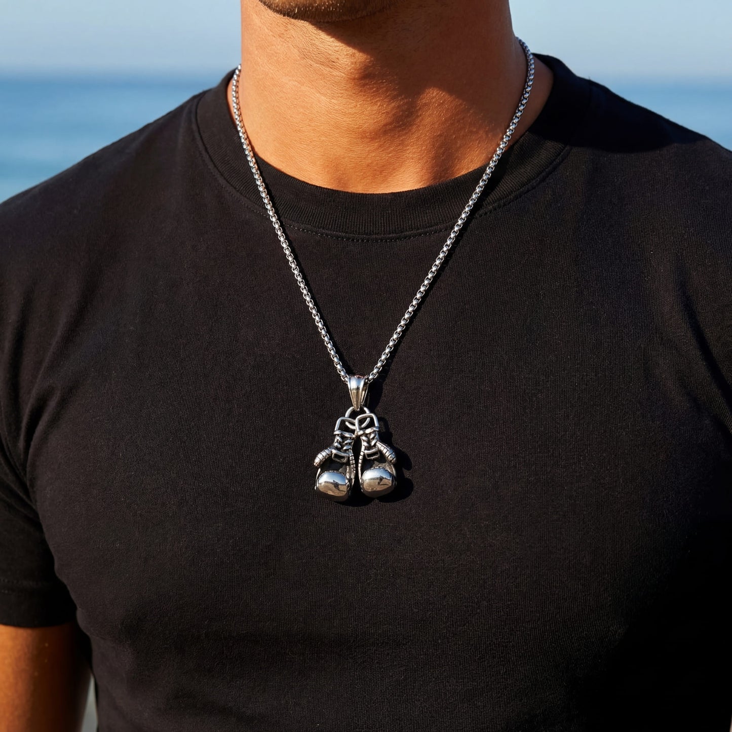 EDELSTAHL "BOXING GLOVE" KETTE - ICERAIN JEWELRY