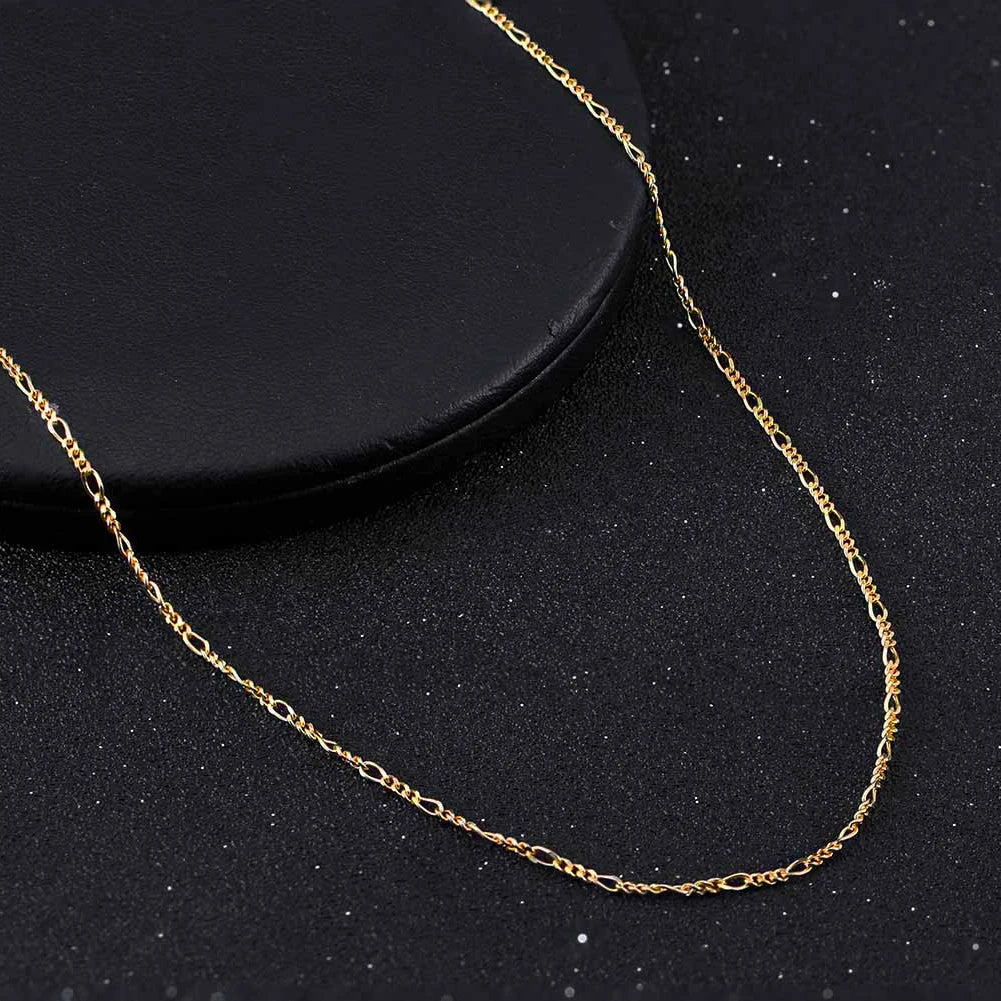 925S SILVER 18K GOLD "FIGARO" KETTE [CLASSIC VERSION] - ICERAIN JEWELRY