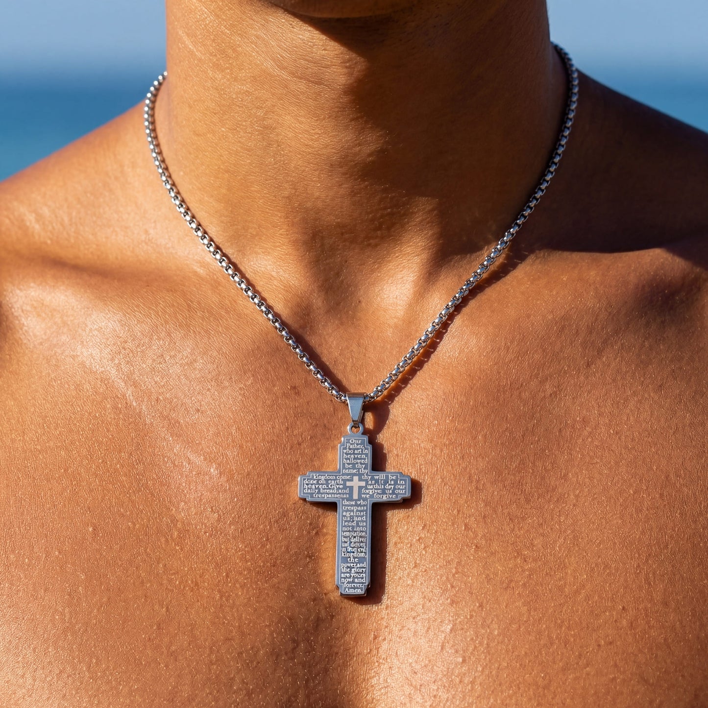 EDELSTAHL "AMEN CROSS" KETTE - ICERAIN JEWELRY