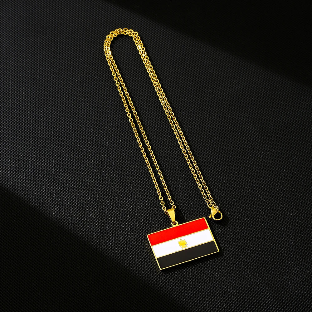 EDELSTAHL "EGYPT FLAG" LÄNDERKETTE - ICERAIN JEWELRY
