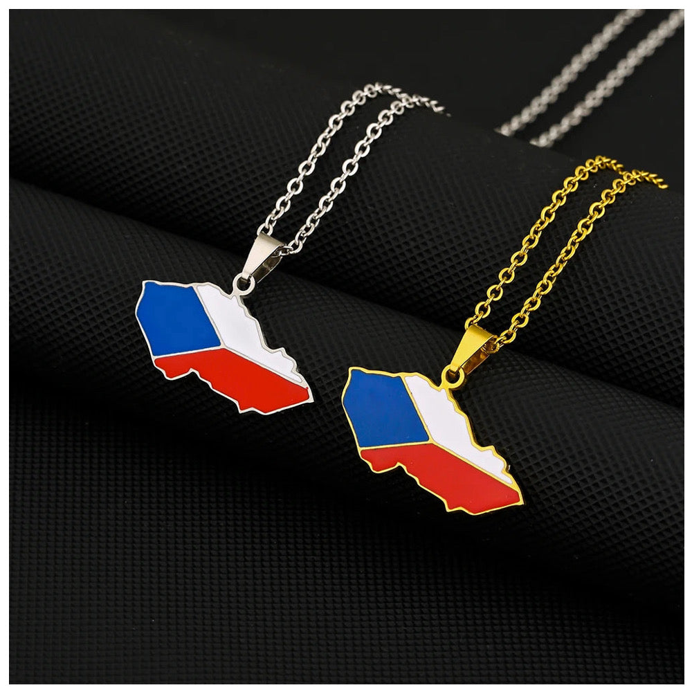 EDELSTAHL "CZECH REPUBLIK" LÄNDERKETTE - ICERAIN JEWELRY