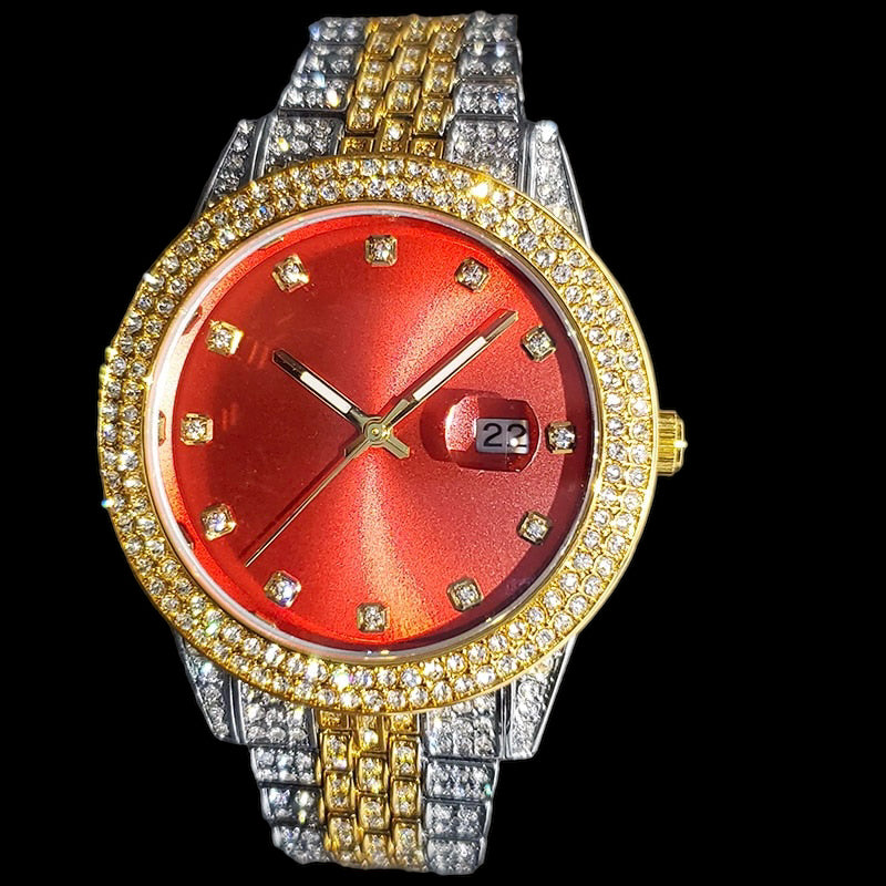 Luxus Designer Iced Out "Principessa" Uhr + Box + Armbandkürzer