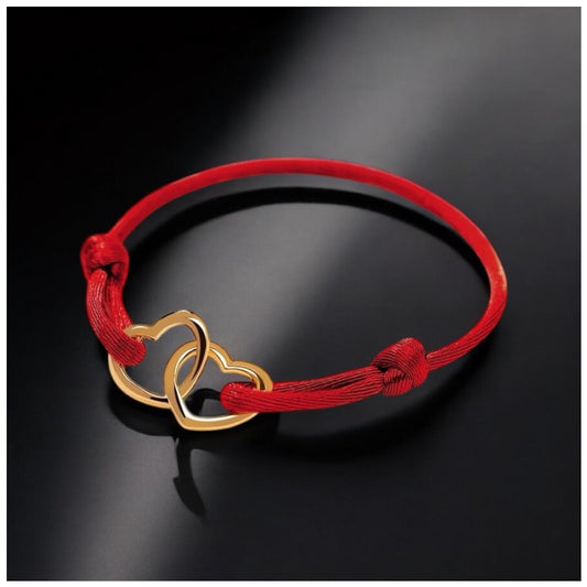 STOFF/EDELSTAHL "HEART" ARMBAND - ICERAIN JEWELRY