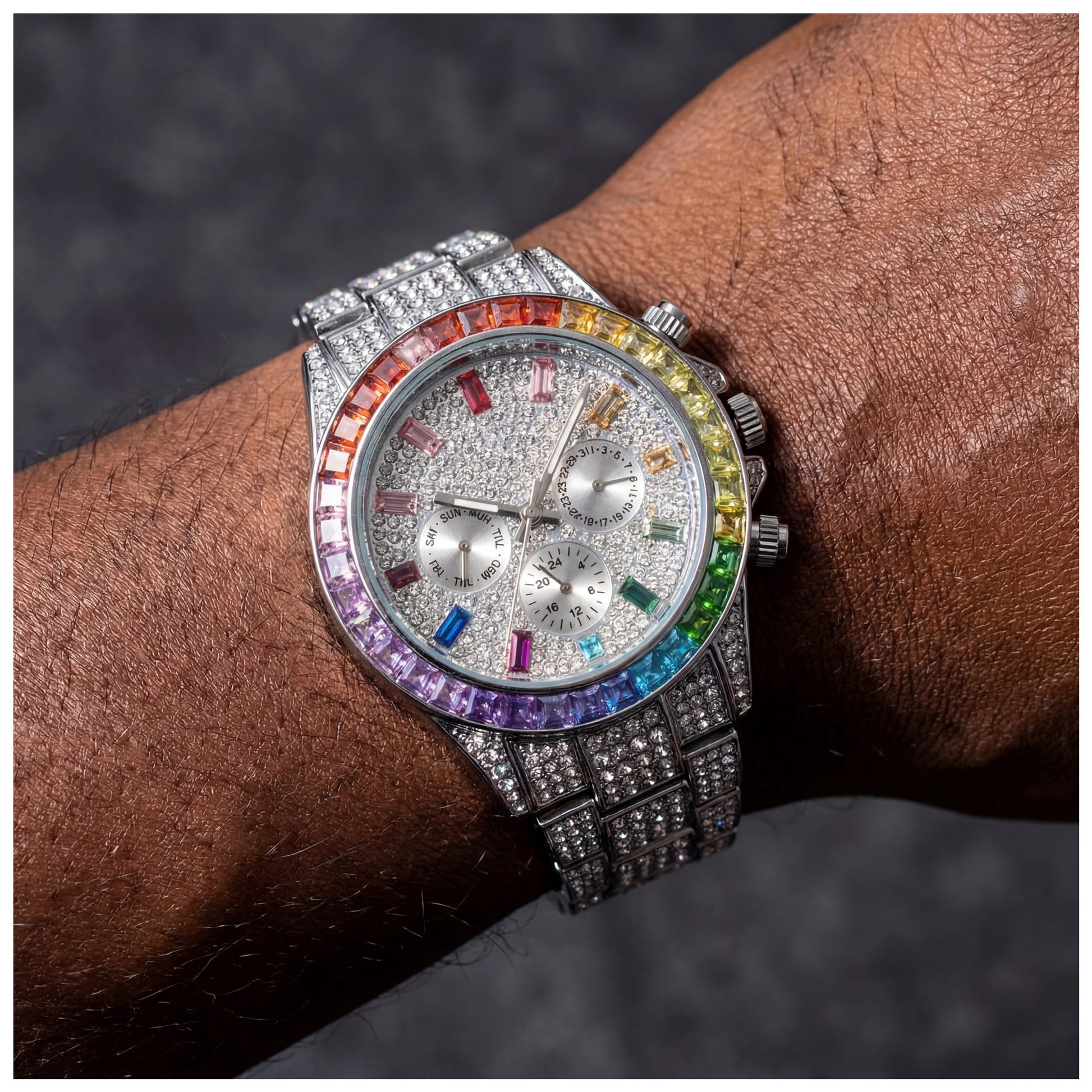 ICED OUT "SOLLINI" UHR - ICERAIN JEWELRY