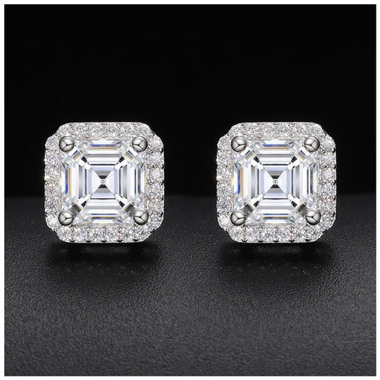 ICED OUT MOISSANITE "ASH" WEISSGOLD 925S SILVER OHRRINGE - ICERAIN JEWELRY