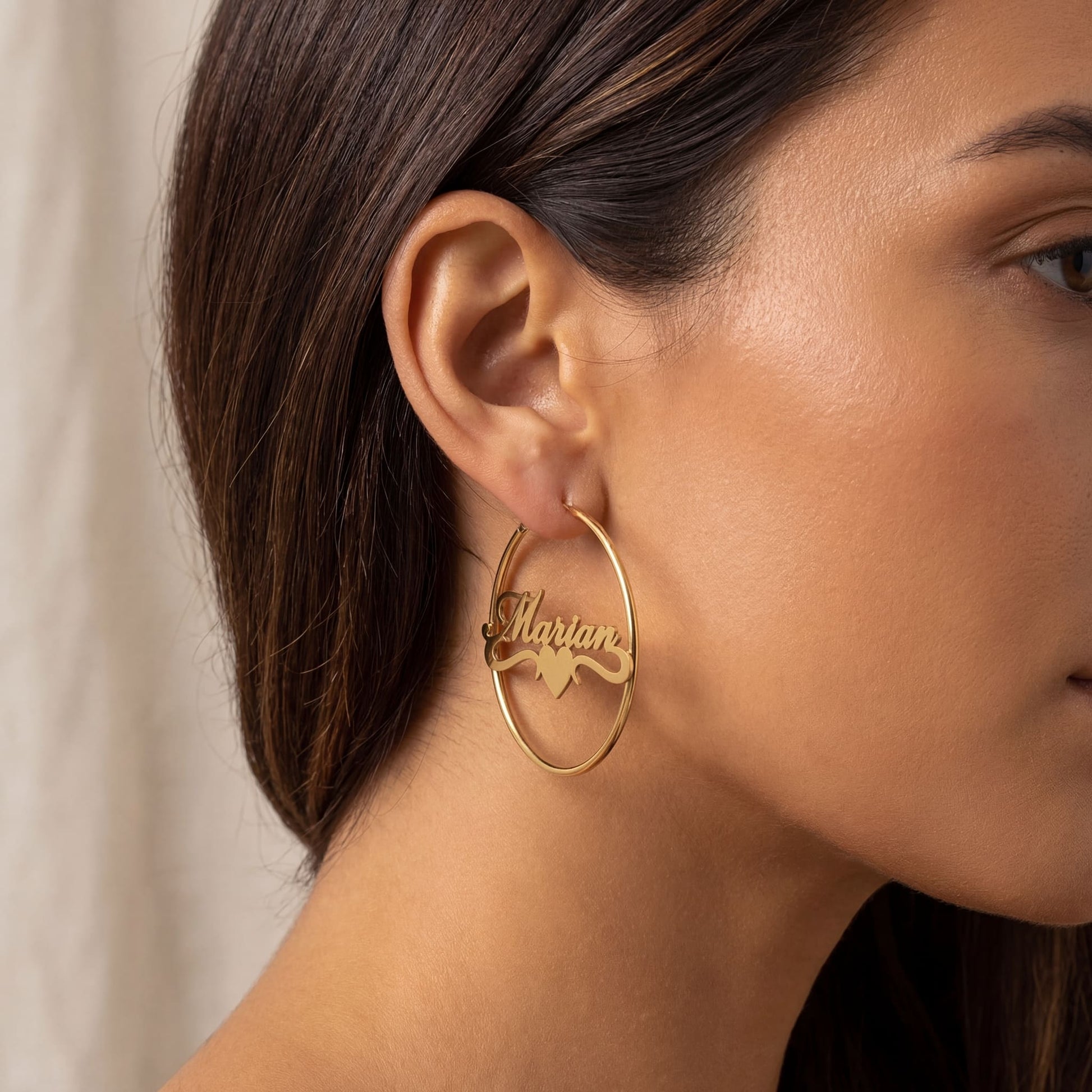 PERSONALISIERTE EDELSTAHL "HOOP" OHRRINGE - ICERAIN JEWELRY