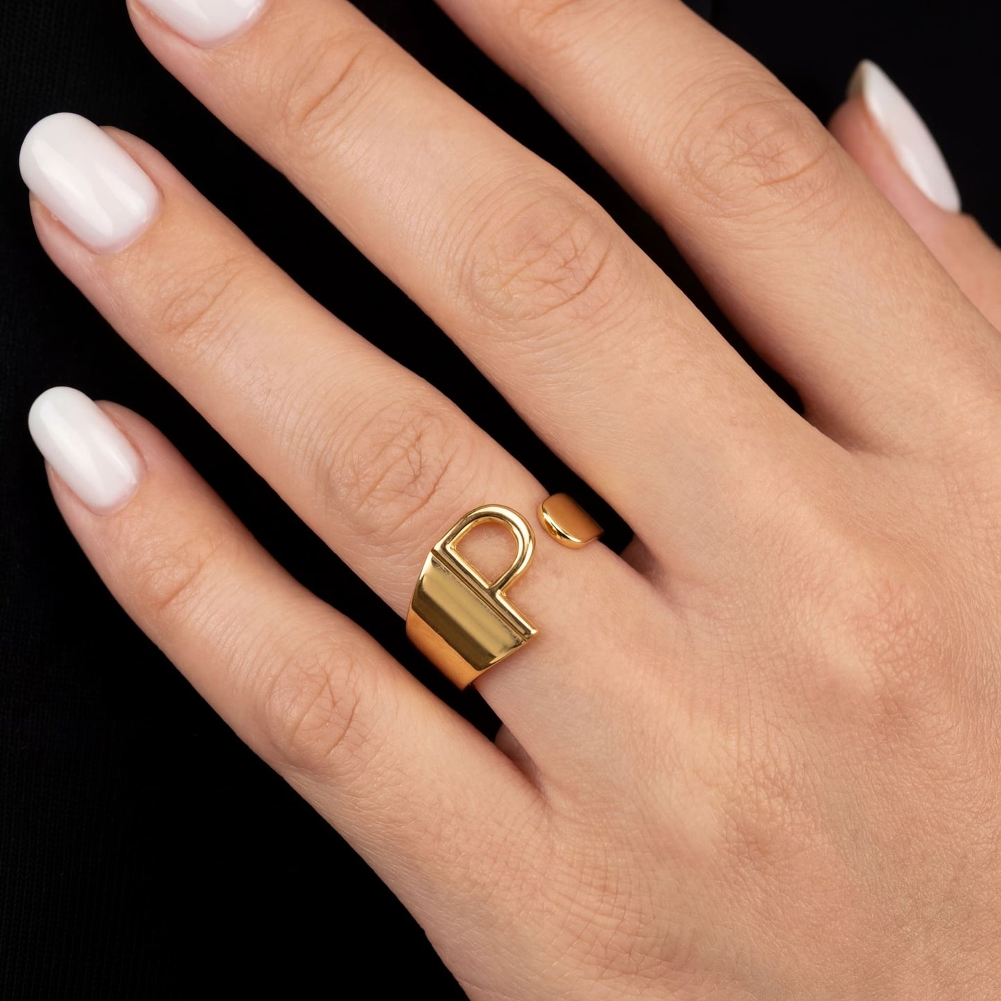 PERSONALISIERTER EDELSTAHL ANFANGSBUCHSTABEN "BEGALO" RING - ICERAIN JEWELRY