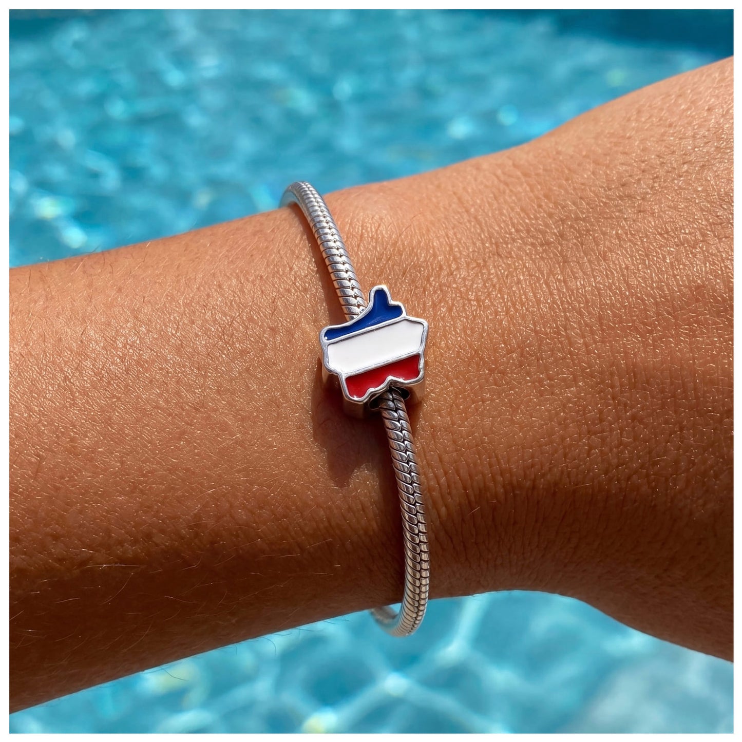 925S SILVER "FRANCE" CHARM - ICERAIN JEWELRY
