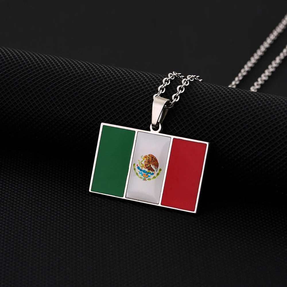 EDELSTAHL "MEXICO FLAG" LÄNDERKETTE - ICERAIN JEWELRY