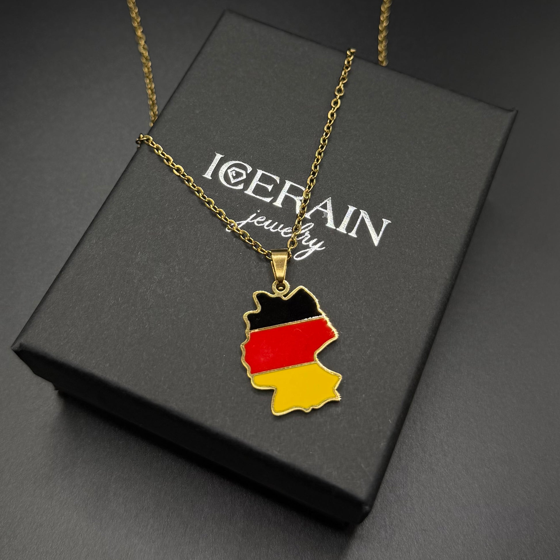 EDELSTAHL "GERMANY" LÄNDERKETTE - ICERAIN JEWELRY