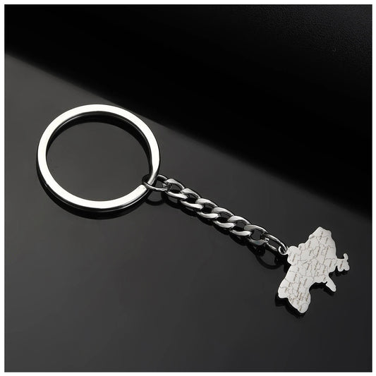 EDELSTAHL "UKRAINE V2" SCHLÜSSELANHÄNGER - ICERAIN JEWELRY