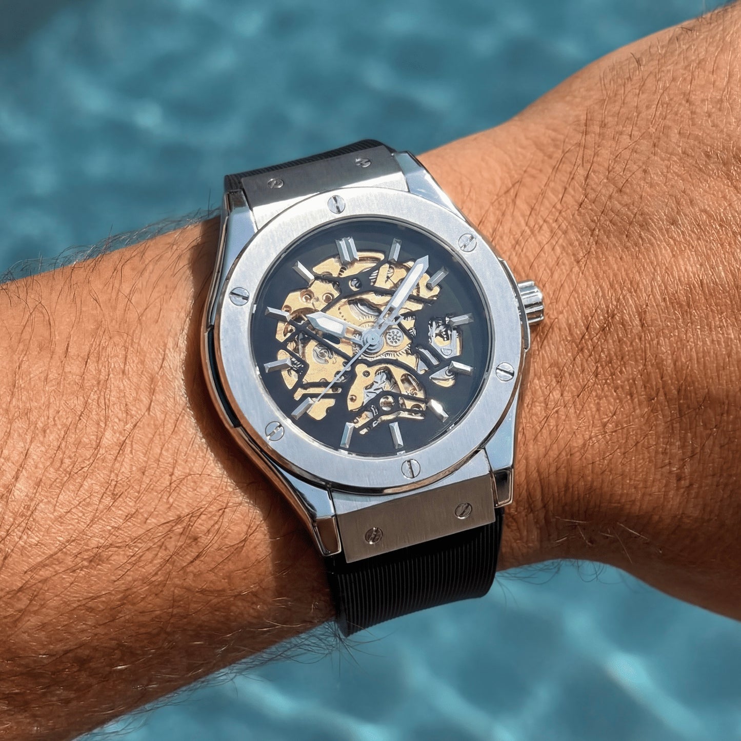 EDELSTAHL AUTOMATIK "MACHENO" UHR - ICERAIN JEWELRY