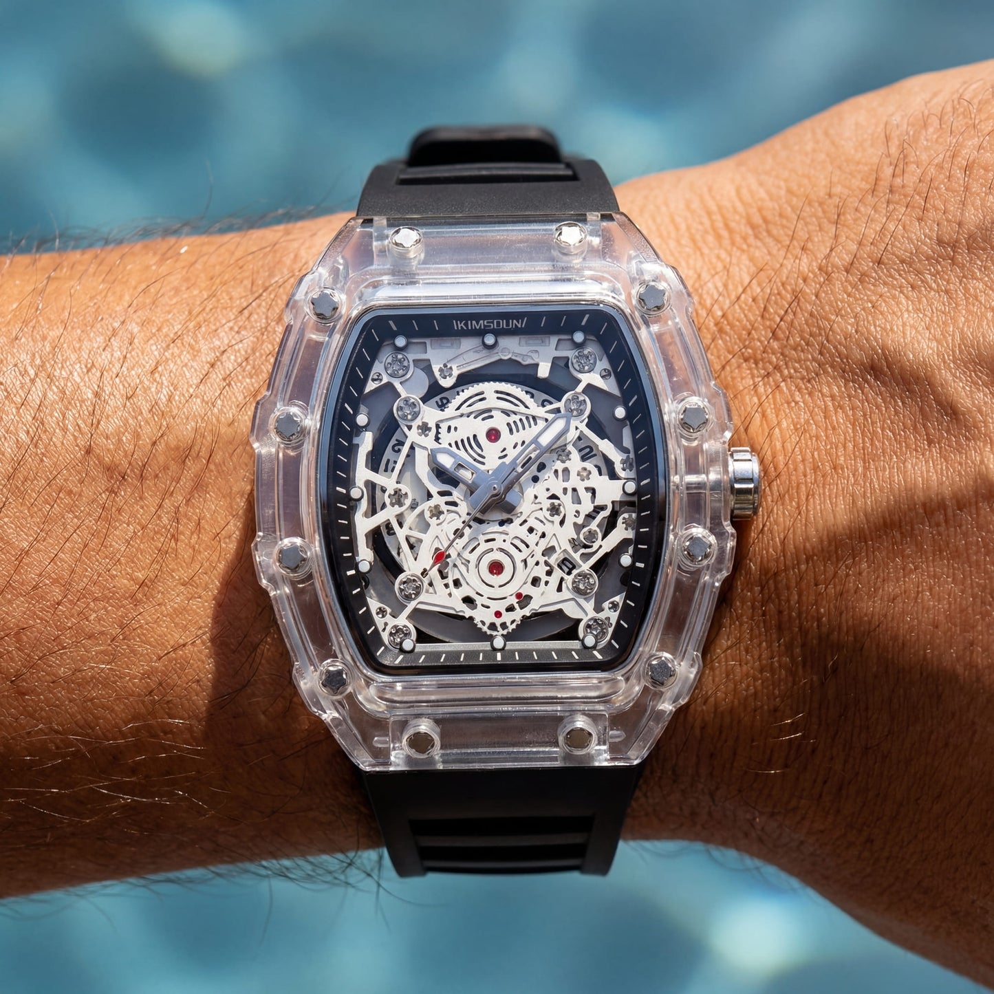 EDELSTAHL AUTOMATIK "TRANSPARENT WARRIOR" UHR