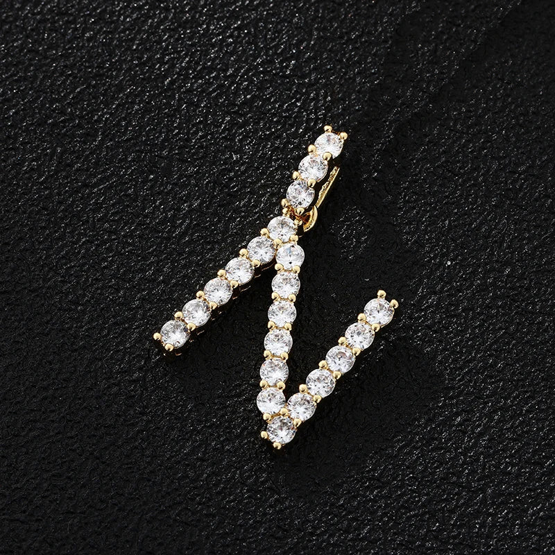 PERSONALISIERTER ICED OUT ANFANGSBUCHSTABE "SI" CHARM - ICERAIN JEWELRY