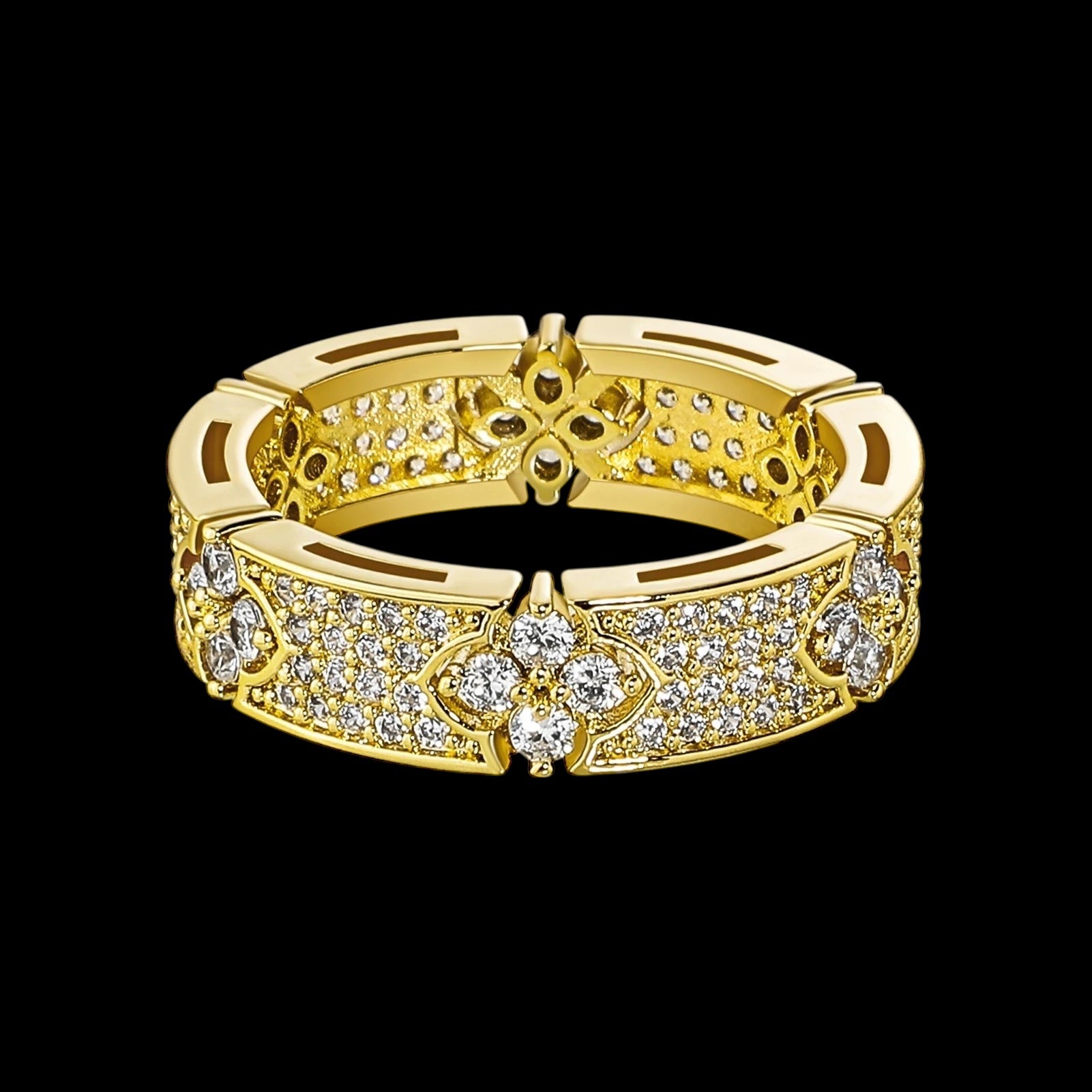 ICED OUT "CLOVER V2" RING - ICERAIN JEWELRY