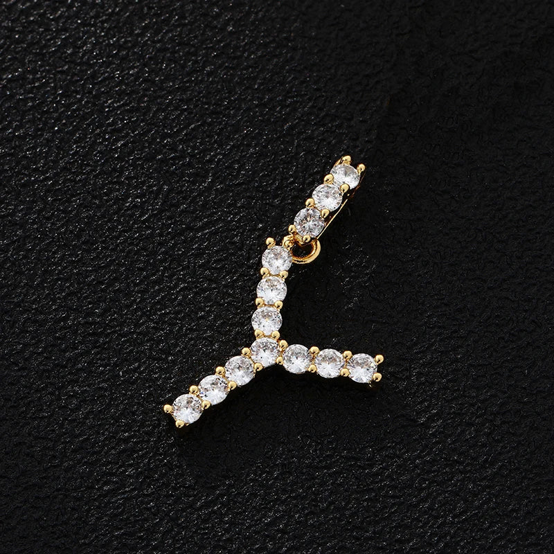 PERSONALISIERTER ICED OUT ANFANGSBUCHSTABE "SI" CHARM - ICERAIN JEWELRY